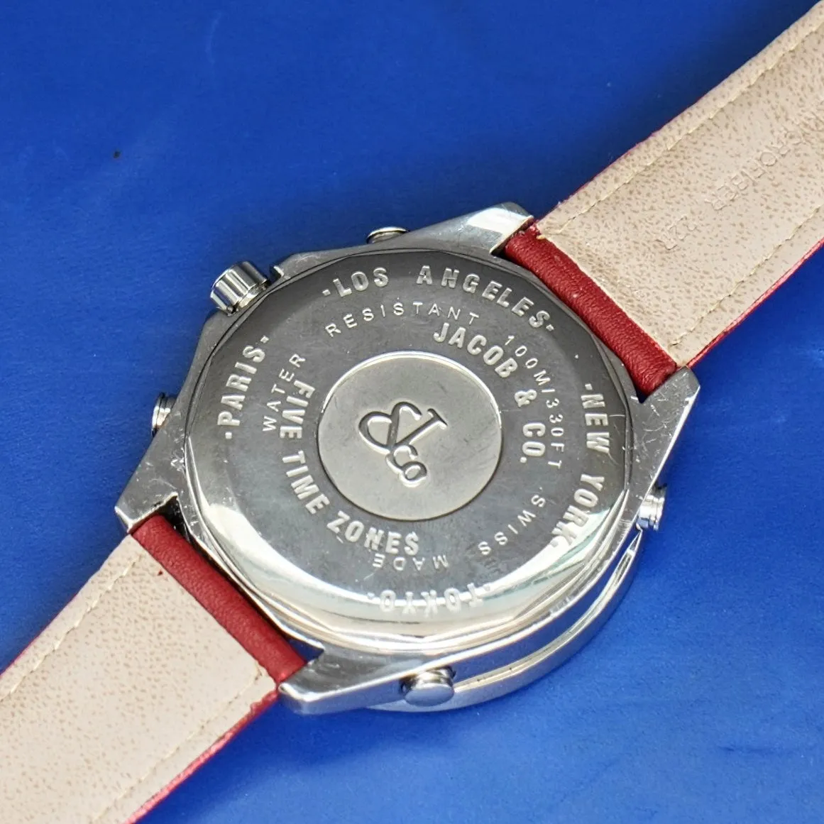 Jacob & Co. Five Time Zone Watch Diamond Bezel 47mm - Original Box & Interchangeable Straps