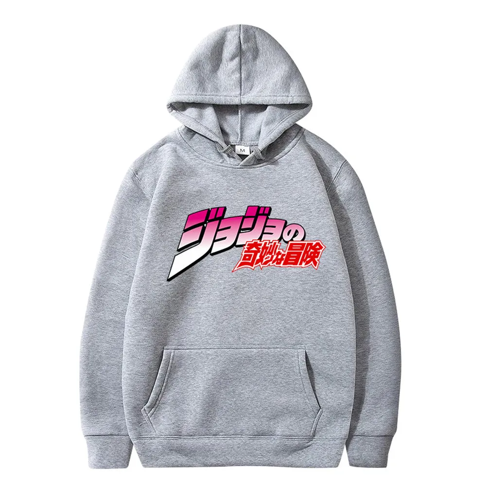 JOJO's Bizarre Adventure Unisex Hoodies Japanese Anime JOJO Printed Hoodie Streetwear Casual Sweatshirts