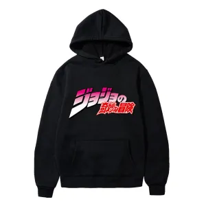 JOJO's Bizarre Adventure Unisex Hoodies Japanese Anime JOJO Printed Hoodie Streetwear Casual Sweatshirts