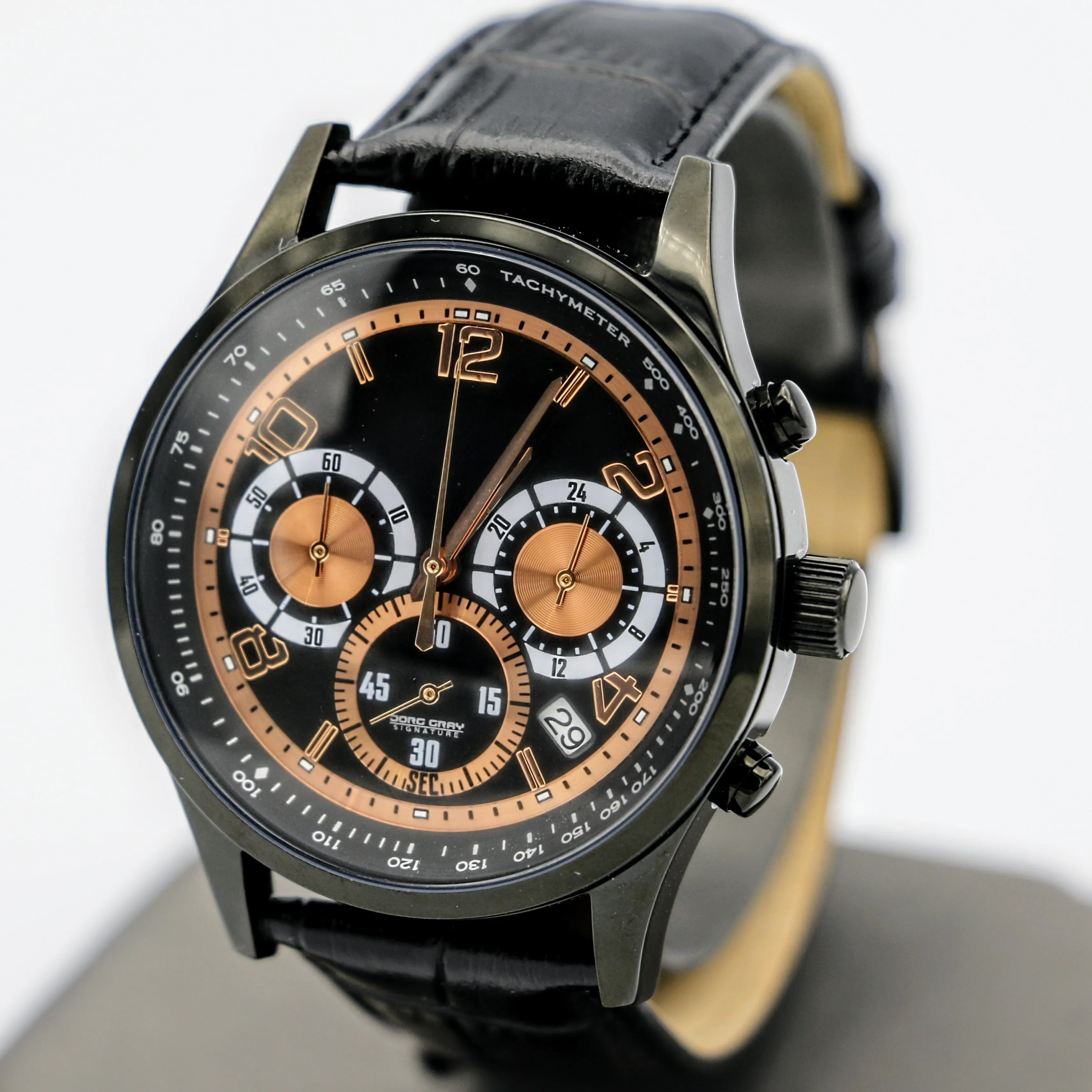 JORG GRAY Signature Chronograph Wristwatch Tachymeter Anti-Reflective Watch
