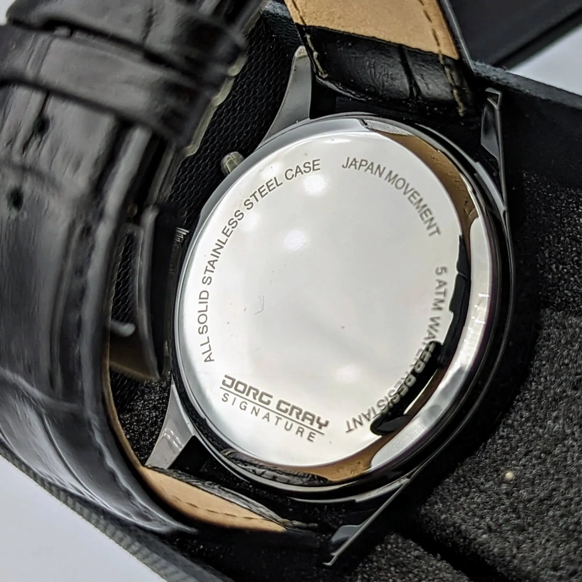 JORG GRAY Signature Chronograph Wristwatch Tachymeter Anti-Reflective Watch