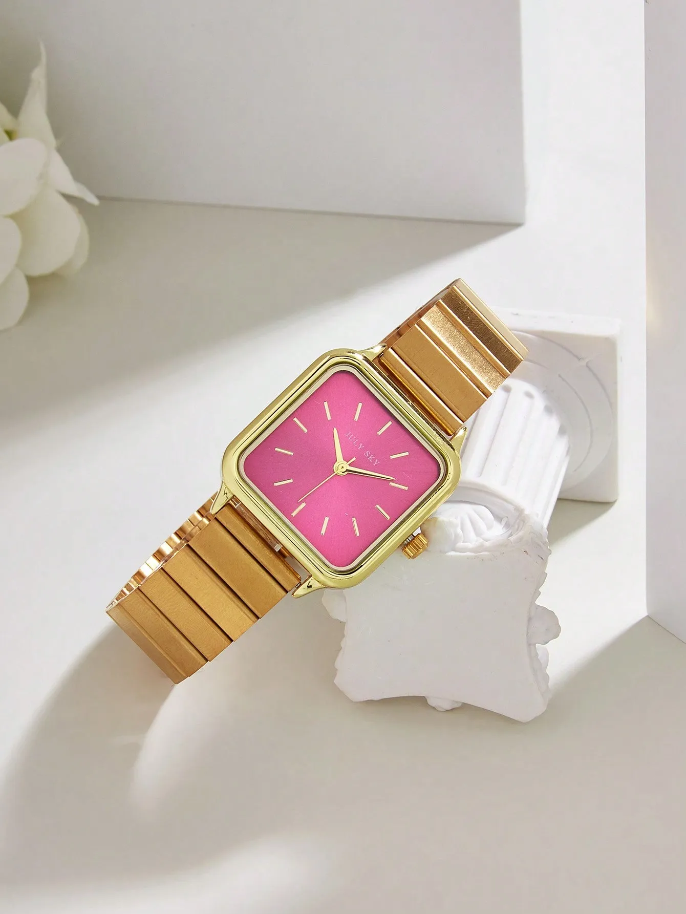 Ladies' Gold Elegant & Simple Stainless Steel Band Quartz Watch