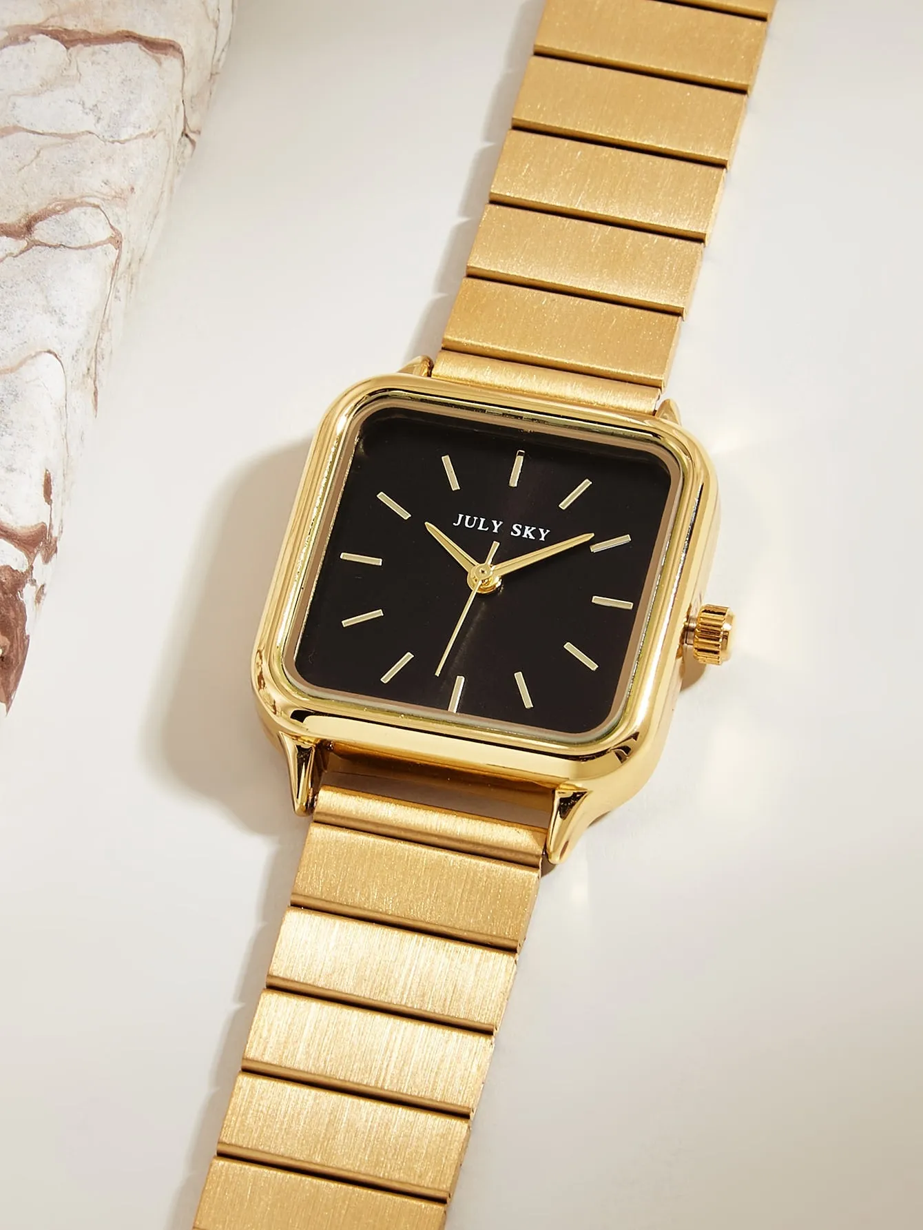 Ladies' Gold Elegant & Simple Stainless Steel Band Quartz Watch