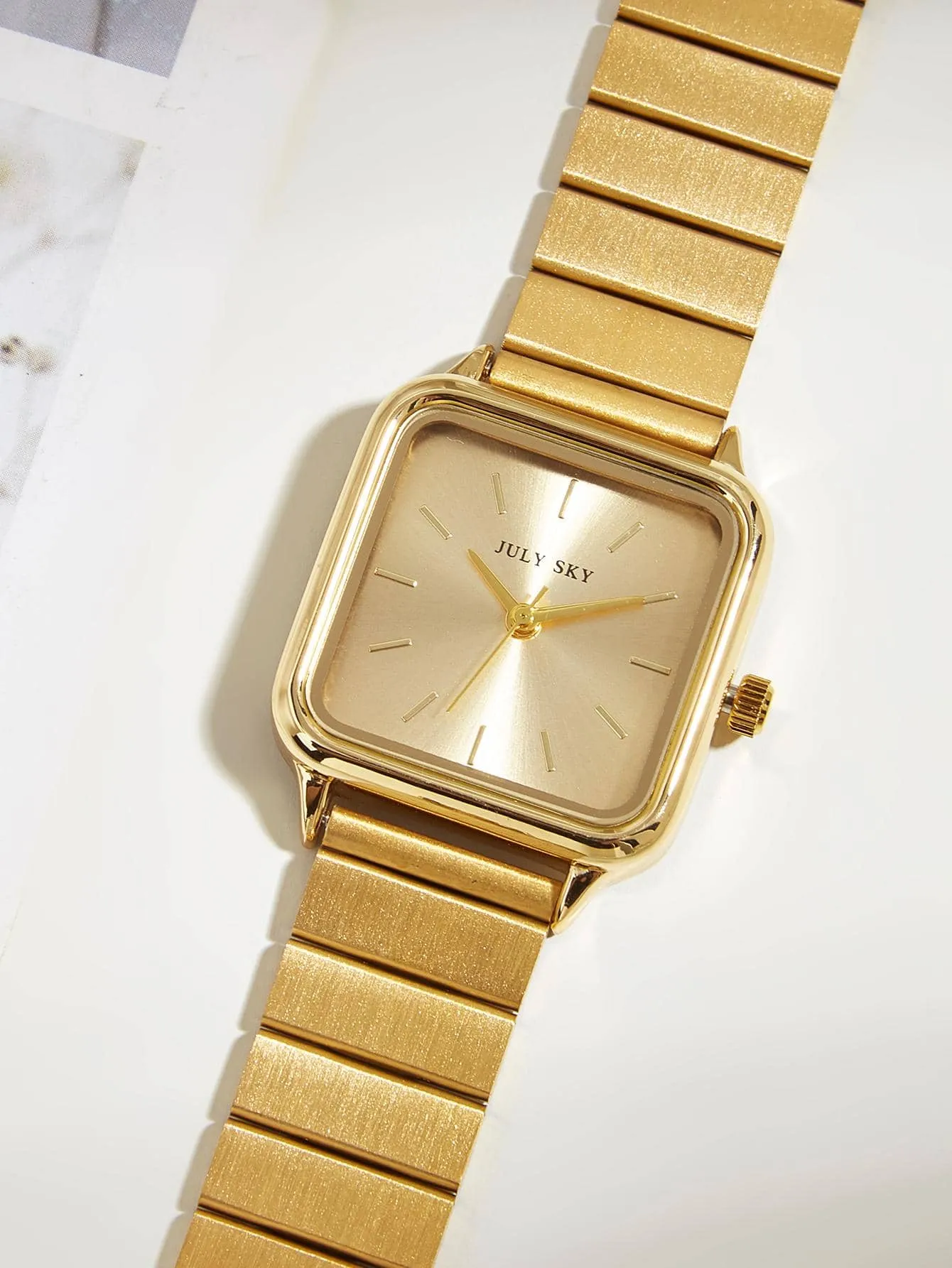 Ladies' Gold Elegant & Simple Stainless Steel Band Quartz Watch