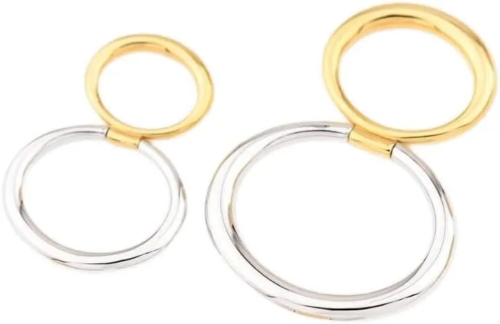 Leadigol Scarf Buckle Ring Romantic Alloy Personality Multifunctional Double Ring Buckle Clip Brooch Pin