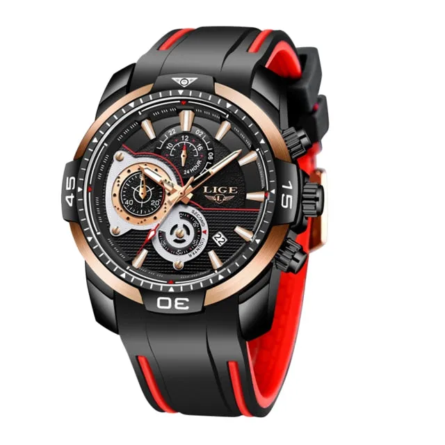 Leather Quartz Clock Male Sport Waterproof Watch
