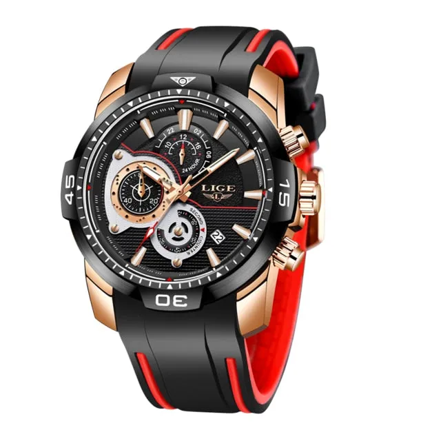 Leather Quartz Clock Male Sport Waterproof Watch
