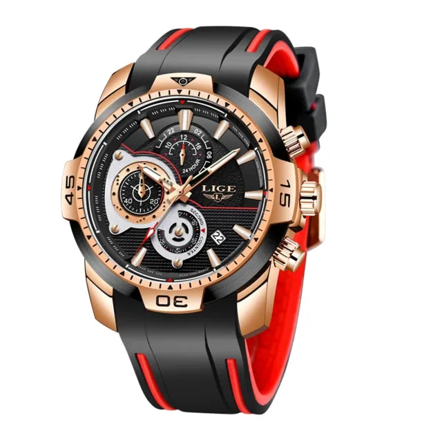 Leather Quartz Clock Male Sport Waterproof Watch