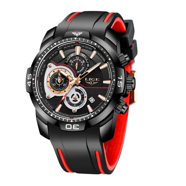 Leather Quartz Clock Male Sport Waterproof Watch