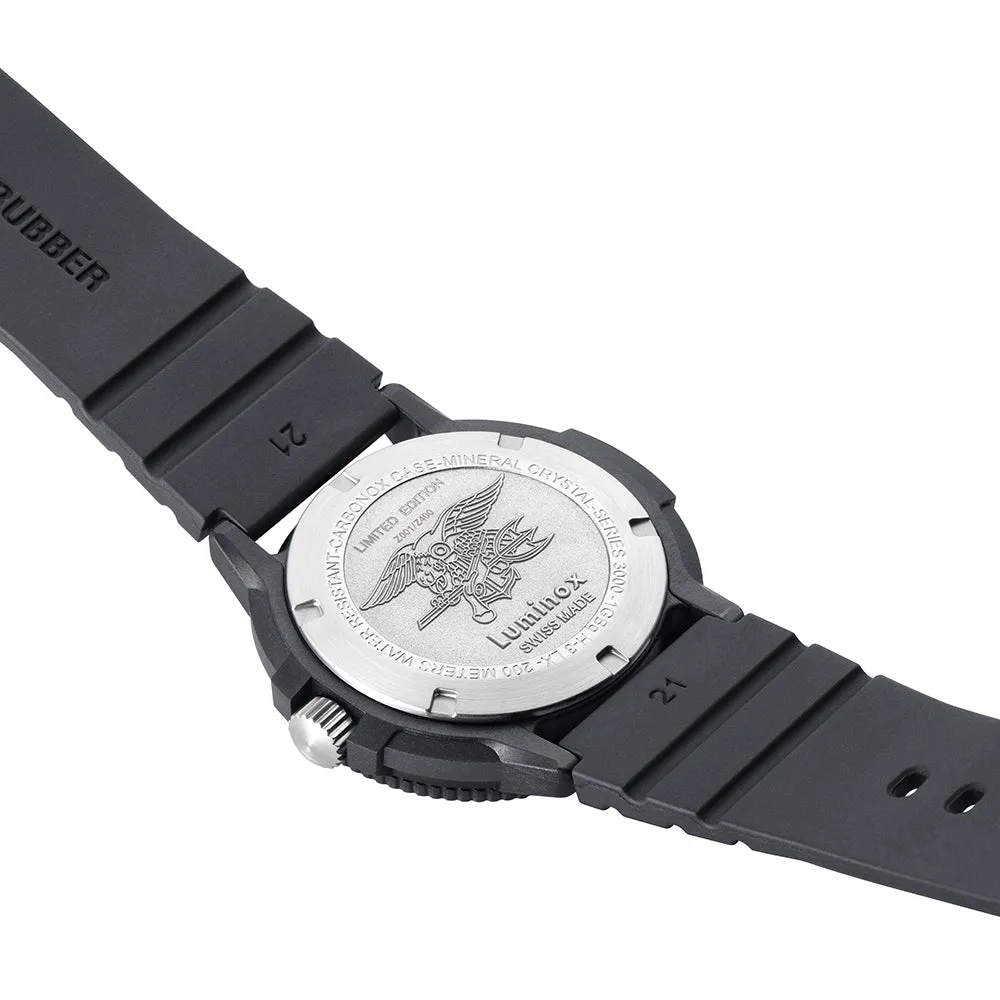 Luminox Mens Navy SEAL Black Dial Band Original Limited Edition Quartz Watch - XS.3001.EVO.Z
