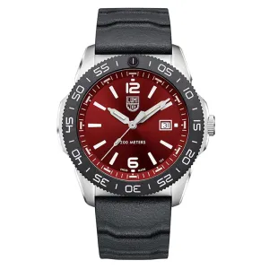 LUMINOX Mens Red Dial Black Rubber Band Swiss Quartz Watch - XS.3135