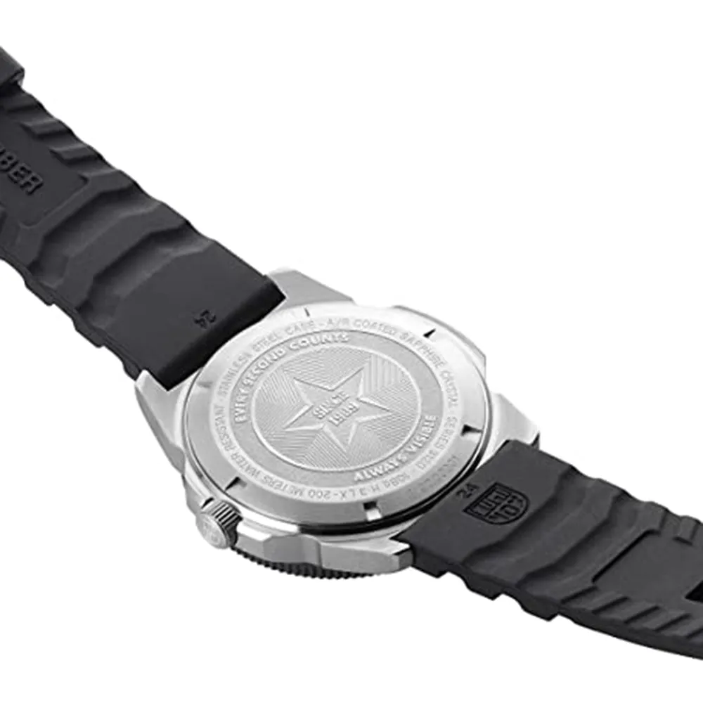 LUMINOX Mens Red Dial Black Rubber Band Swiss Quartz Watch - XS.3135