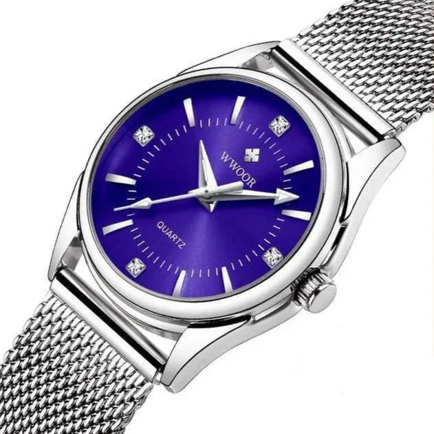 Luxury Brand Dress Gold Watch Ladies Elegant Diamond Small Quartz Wrist Watches For Women Steel Mesh Wrist Watch