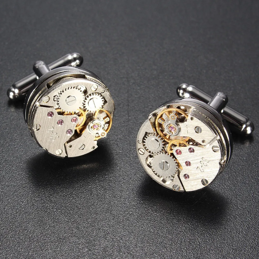 Mechanical Watch New Movement Men's Cufflinks