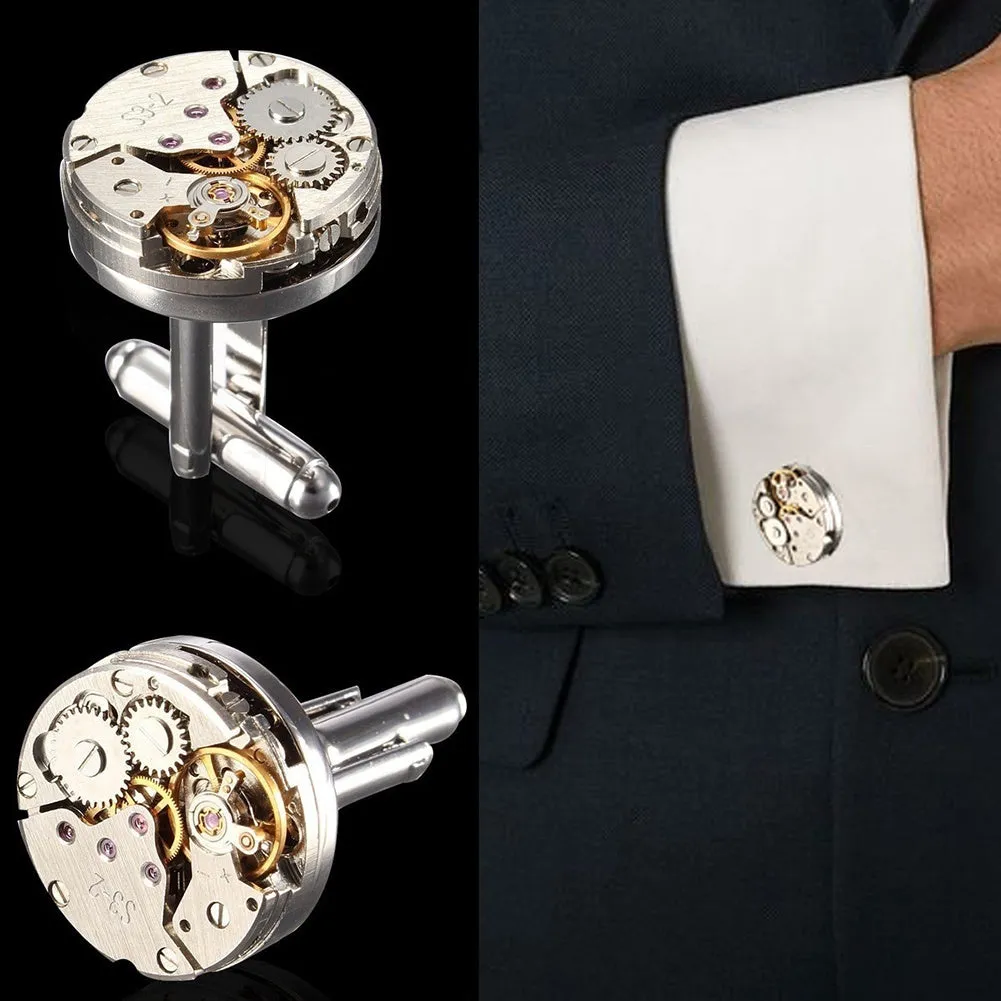 Mechanical Watch New Movement Men's Cufflinks