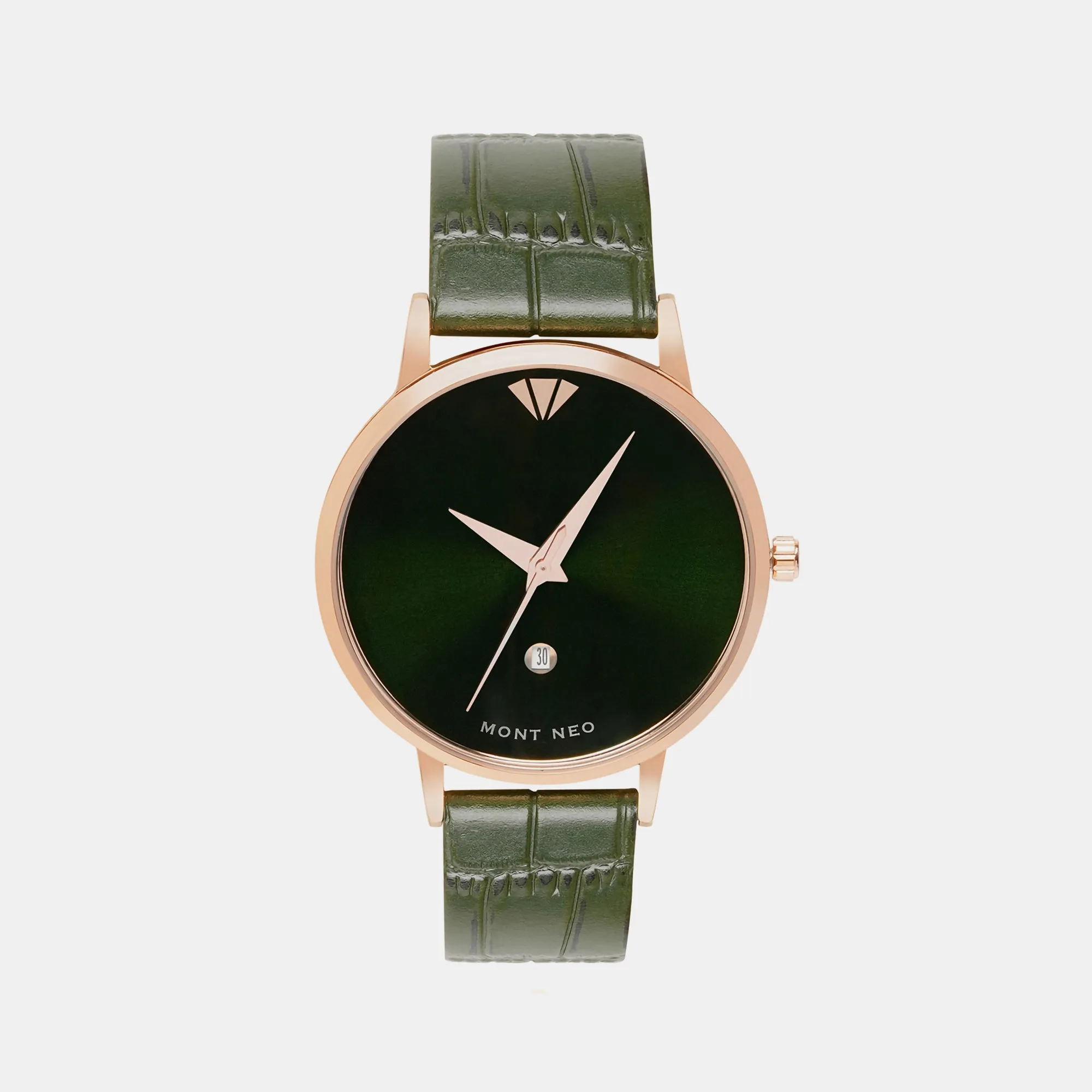 Men Green Analog Leather Watch G1034E-L3314