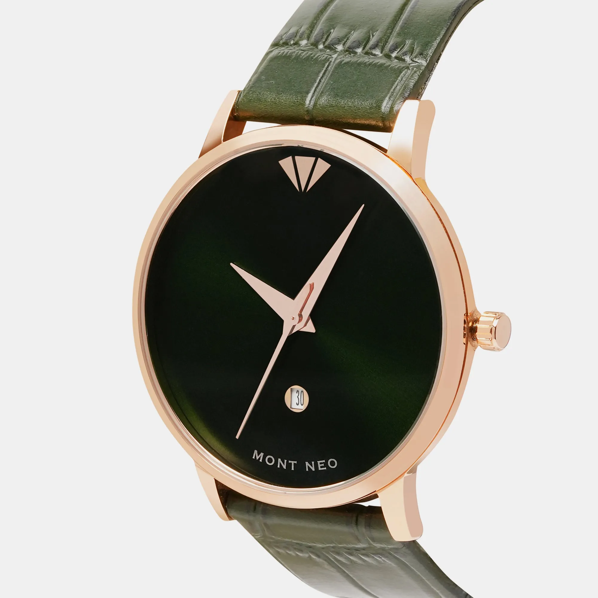 Men Green Analog Leather Watch G1034E-L3314