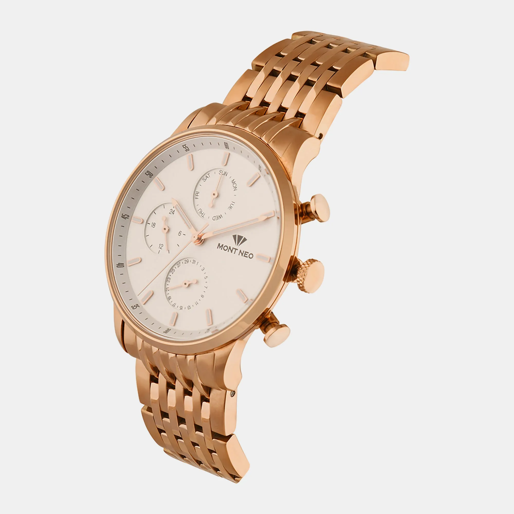 Men Silver Chronograph Stainless Steel Watch G7005M-M3303