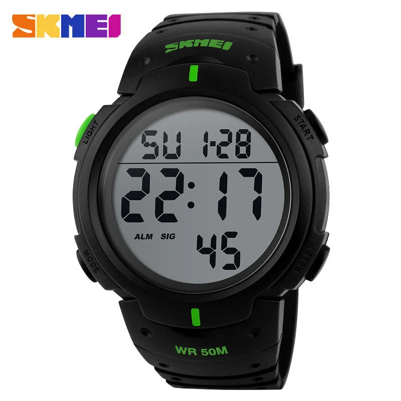 Men Sports Watches 50M Waterproof Fashion Casual Digital LED Military Multi-Function Wristwatches