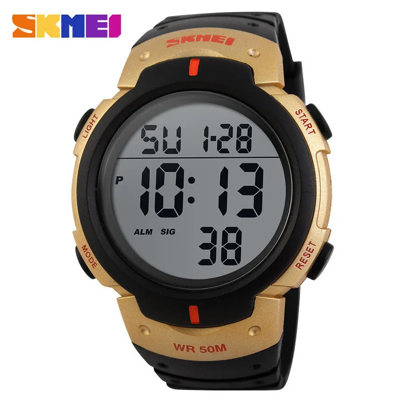 Men Sports Watches 50M Waterproof Fashion Casual Digital LED Military Multi-Function Wristwatches