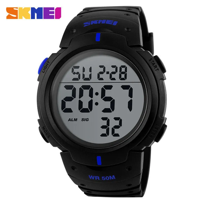 Men Sports Watches 50M Waterproof Fashion Casual Digital LED Military Multi-Function Wristwatches