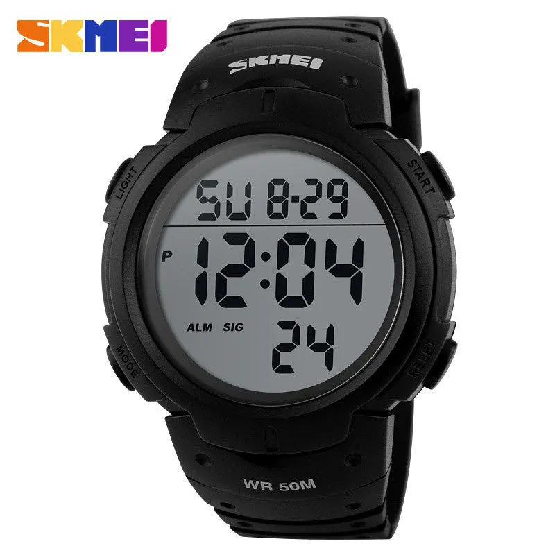 Men Sports Watches 50M Waterproof Fashion Casual Digital LED Military Multi-Function Wristwatches