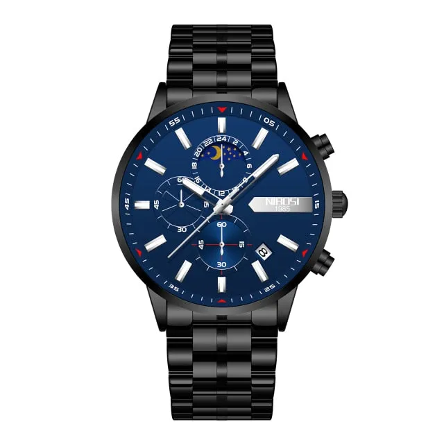 Men Watch Business Waterproof Blue Fashion Man Quartz Watches