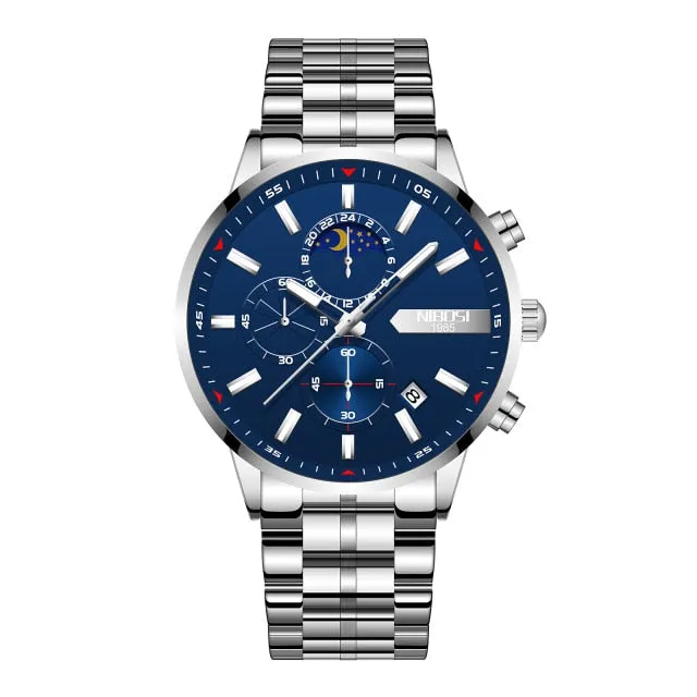 Men Watch Business Waterproof Blue Fashion Man Quartz Watches