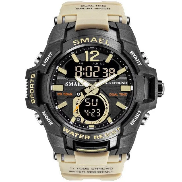Mens 50M Waterproof Mascular Digital Analog Display Watches