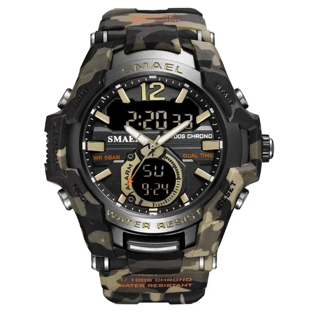 Mens 50M Waterproof Mascular Digital Analog Display Watches