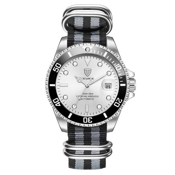 Mens Luxury Date Function Automatic Watch(Nylon Strap)