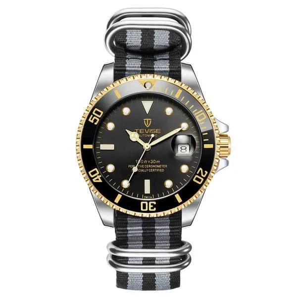 Mens Luxury Date Function Automatic Watch(Nylon Strap)