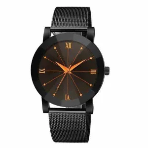 Men's Quartz Sport Stainless Steel Wrist Watch