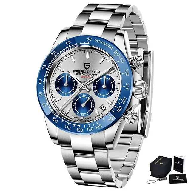 Men's Stainless Steel Waterproof Silver Analog Watches
