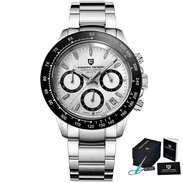Men's Stainless Steel Waterproof Silver Analog Watches