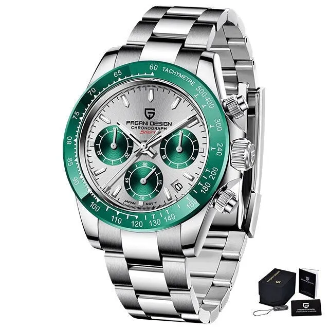 Men's Stainless Steel Waterproof Silver Analog Watches