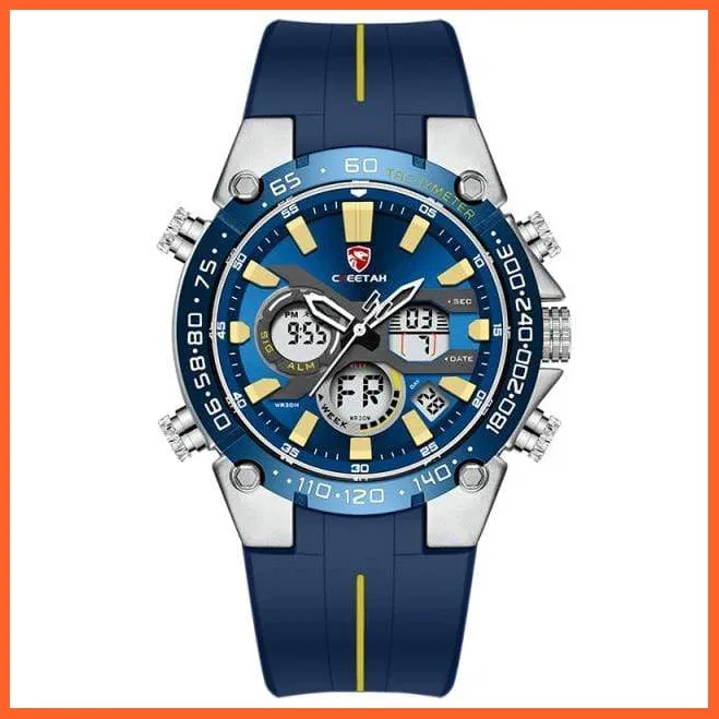 Mens Watches Top Luxury Brand Fashion Sport Watch | Chronograph Waterproof Quartz Silicone Wristwatch
