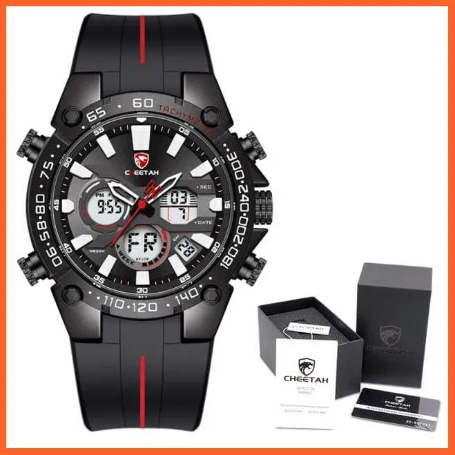 Mens Watches Top Luxury Brand Fashion Sport Watch | Chronograph Waterproof Quartz Silicone Wristwatch