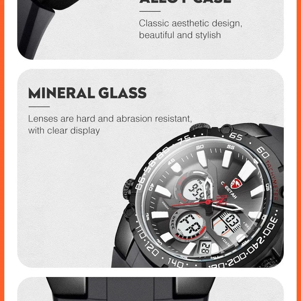 Mens Watches Top Luxury Brand Fashion Sport Watch | Chronograph Waterproof Quartz Silicone Wristwatch