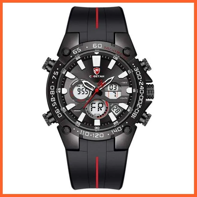 Mens Watches Top Luxury Brand Fashion Sport Watch | Chronograph Waterproof Quartz Silicone Wristwatch