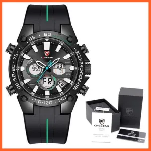 Mens Watches Top Luxury Brand Fashion Sport Watch | Chronograph Waterproof Quartz Silicone Wristwatch