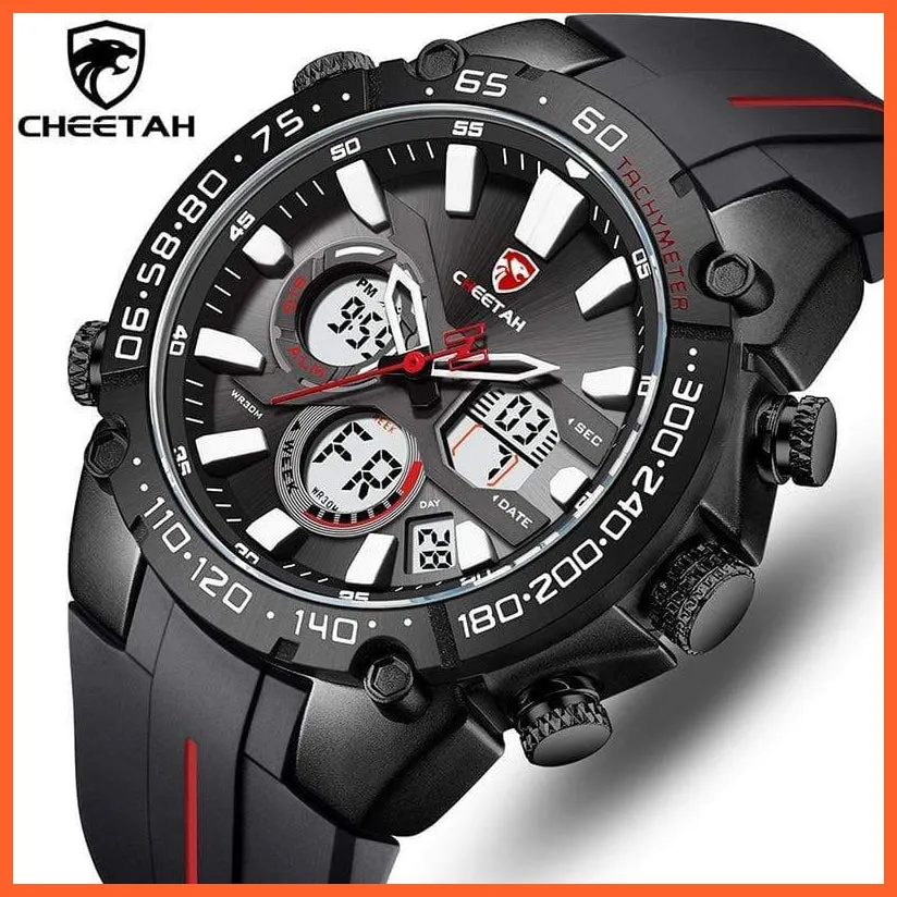 Mens Watches Top Luxury Brand Fashion Sport Watch | Chronograph Waterproof Quartz Silicone Wristwatch
