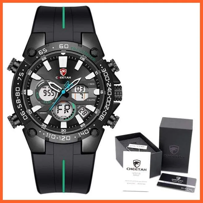 Mens Watches Top Luxury Brand Fashion Sport Watch | Chronograph Waterproof Quartz Silicone Wristwatch