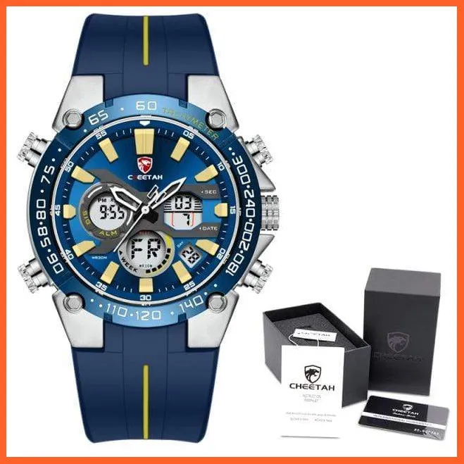 Mens Watches Top Luxury Brand Fashion Sport Watch | Chronograph Waterproof Quartz Silicone Wristwatch
