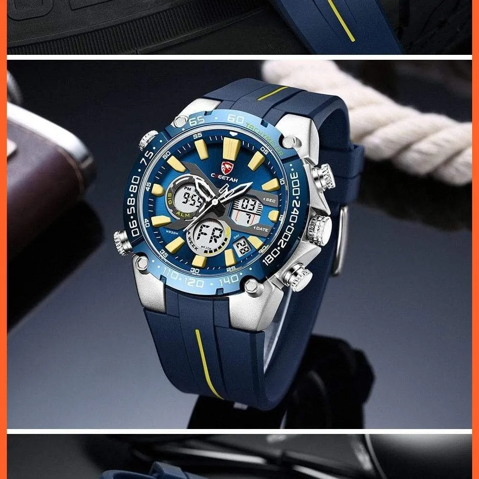Mens Watches Top Luxury Brand Fashion Sport Watch | Chronograph Waterproof Quartz Silicone Wristwatch