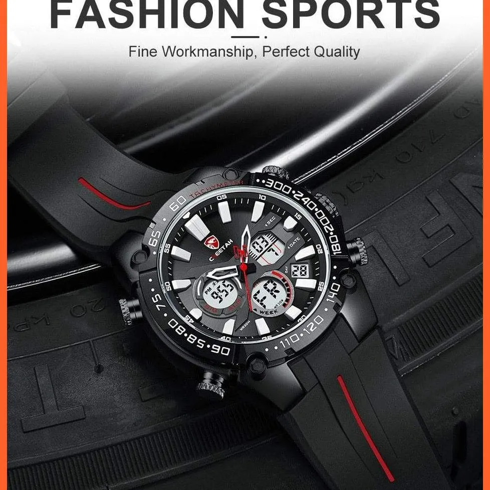 Mens Watches Top Luxury Brand Fashion Sport Watch | Chronograph Waterproof Quartz Silicone Wristwatch