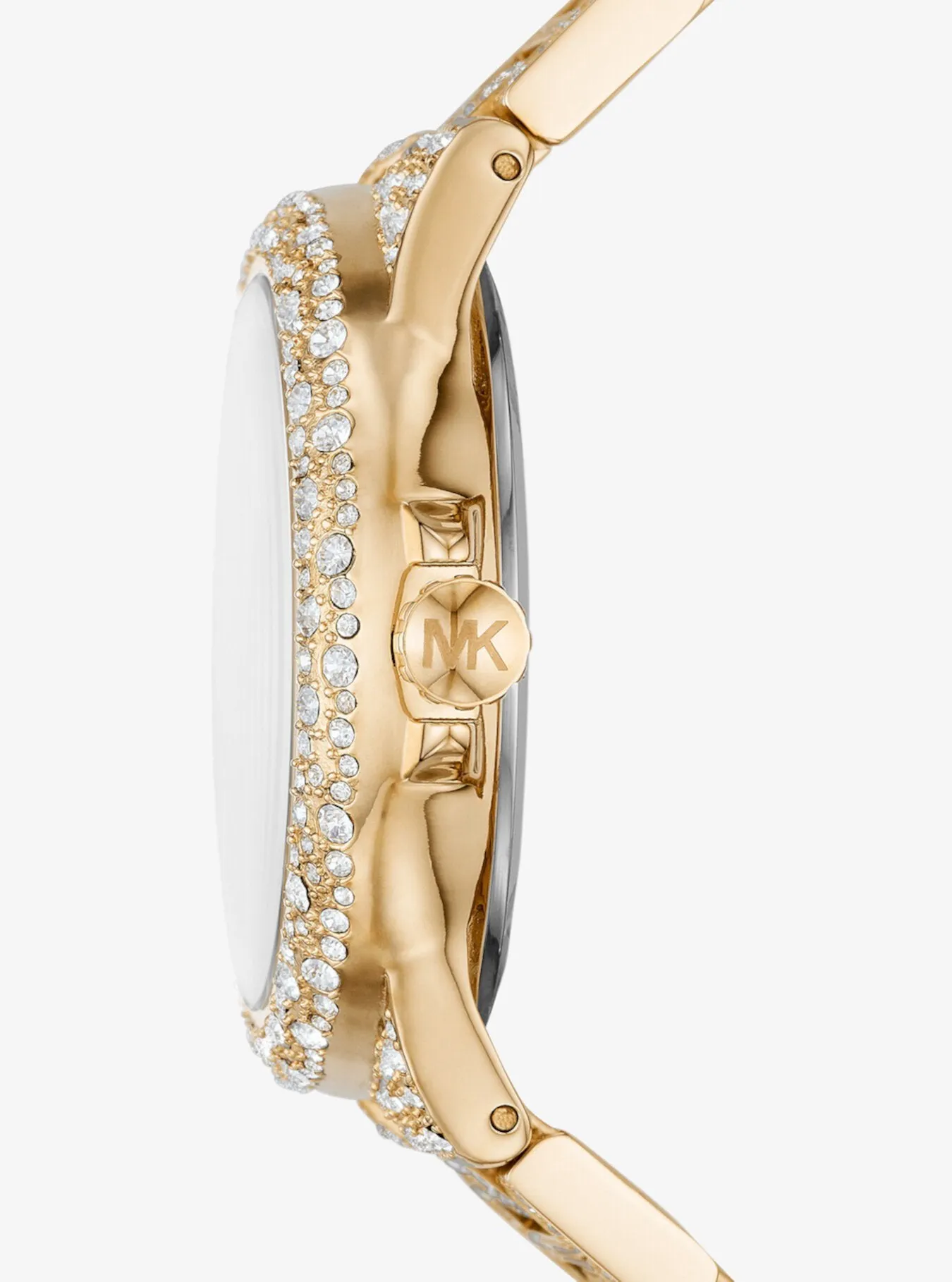 Michael Kors Oversized Camille Pavé Gold-Tone wristwatch, golden