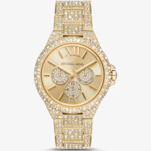 Michael Kors Oversized Camille Pavé Gold-Tone wristwatch, golden