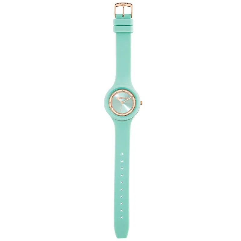 Mint Green & Rose Gold Colours Waterproof Watch