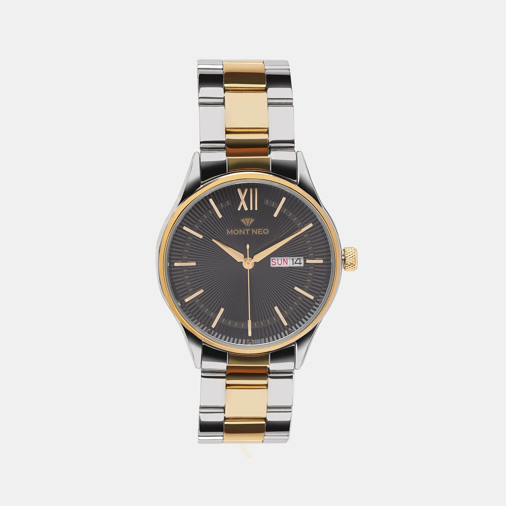Modern Black Analog Men Stainless Steel Watch 8007T-M1204